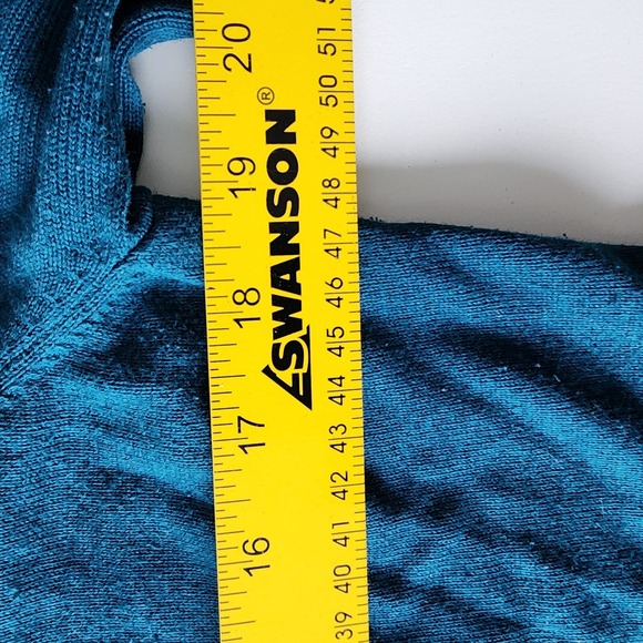 CAbi Ever Cardigan Sweater Womens Medium # 3368 Snap Front‎ Casual Teal Luxury - Picture 13 of 16